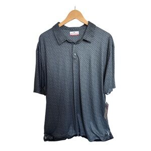 Grand Slam Black and Gray Patterned Polo